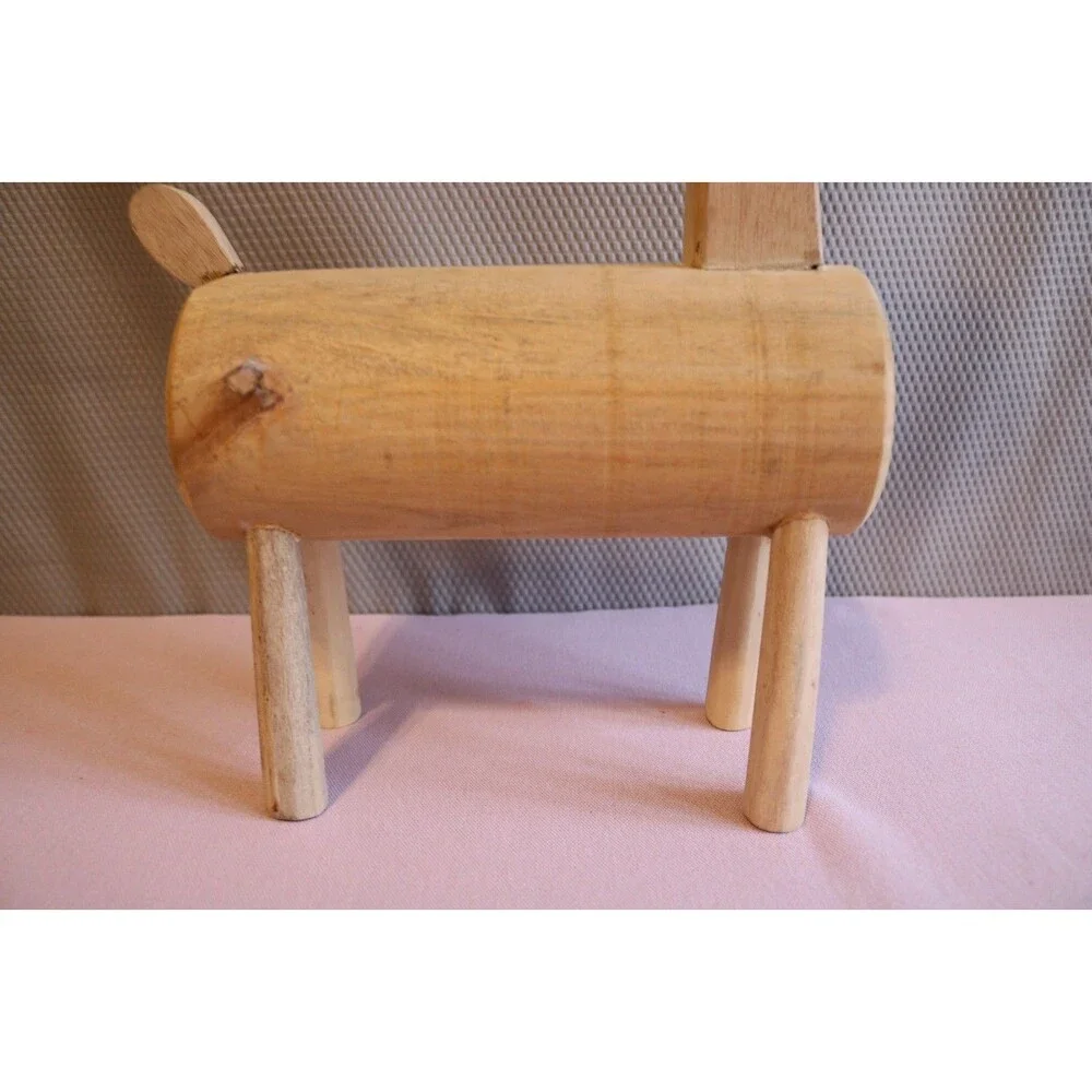 Rustic Wooden Branch & Twig Reindeer Christmas Décor Folk Art Figurine